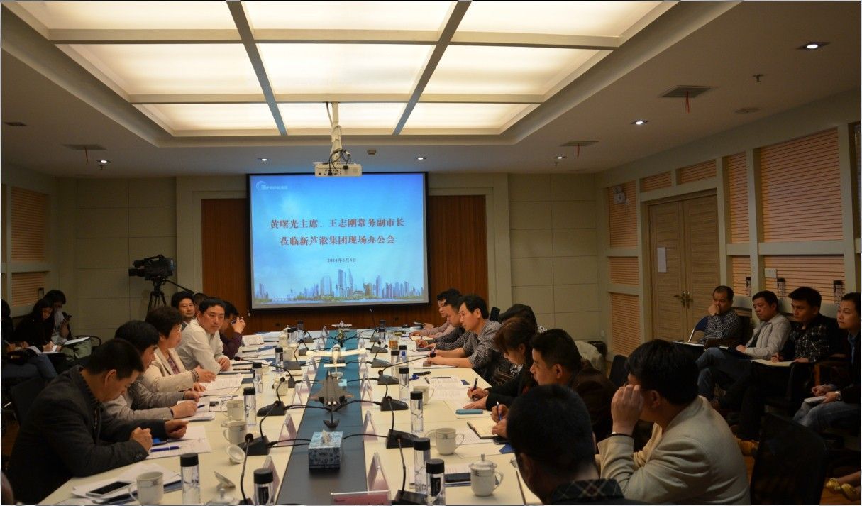 市政協(xié)主席黃曙光、常務(wù)副市長(zhǎng)王志剛一行來(lái)新蘆淞集團(tuán)現(xiàn)場(chǎng)辦公