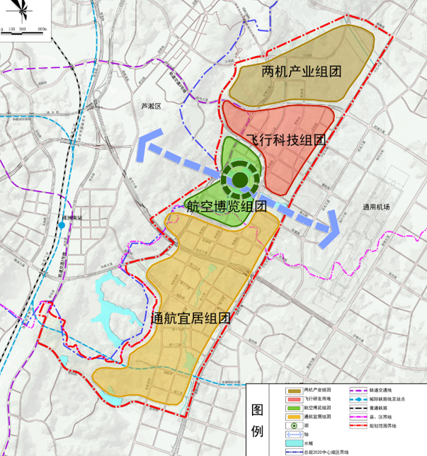 航空新城片區(qū)藍圖出爐 規(guī)劃預留軌道交通2、3號線