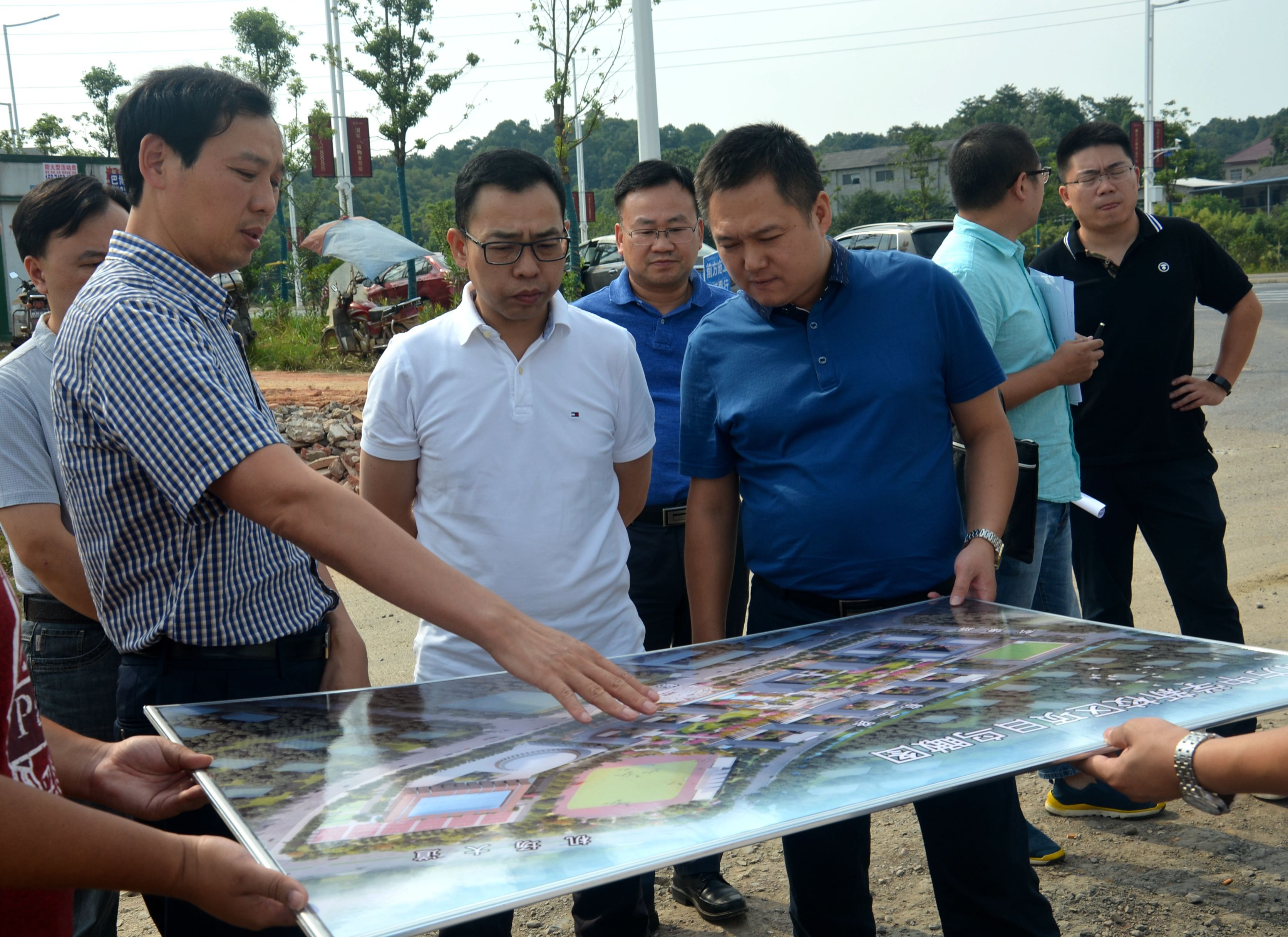 株洲市督查組到航空城、服飾城督查市重點項目